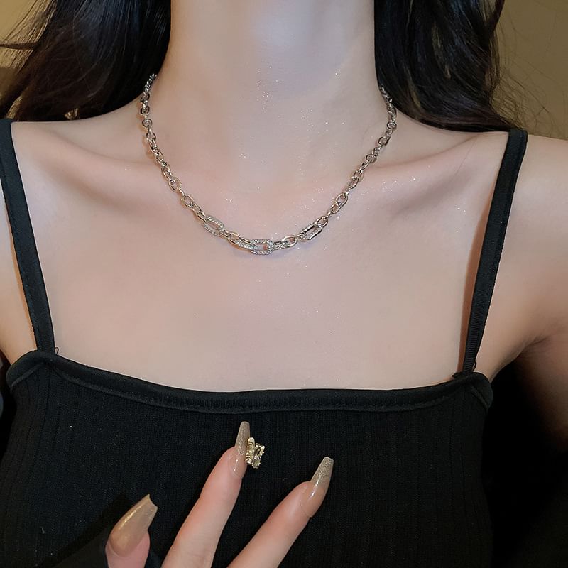 Choker Alloy Rhinestone