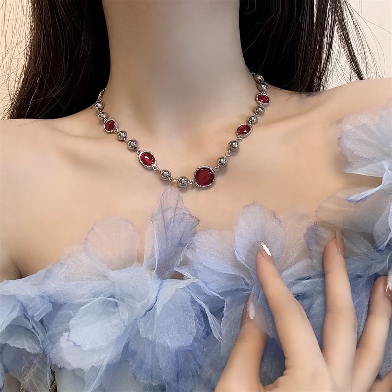 Beaded Gemstone Necklace