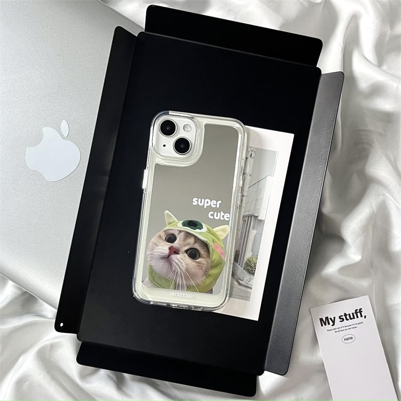 Mirrored Case Phone Cat