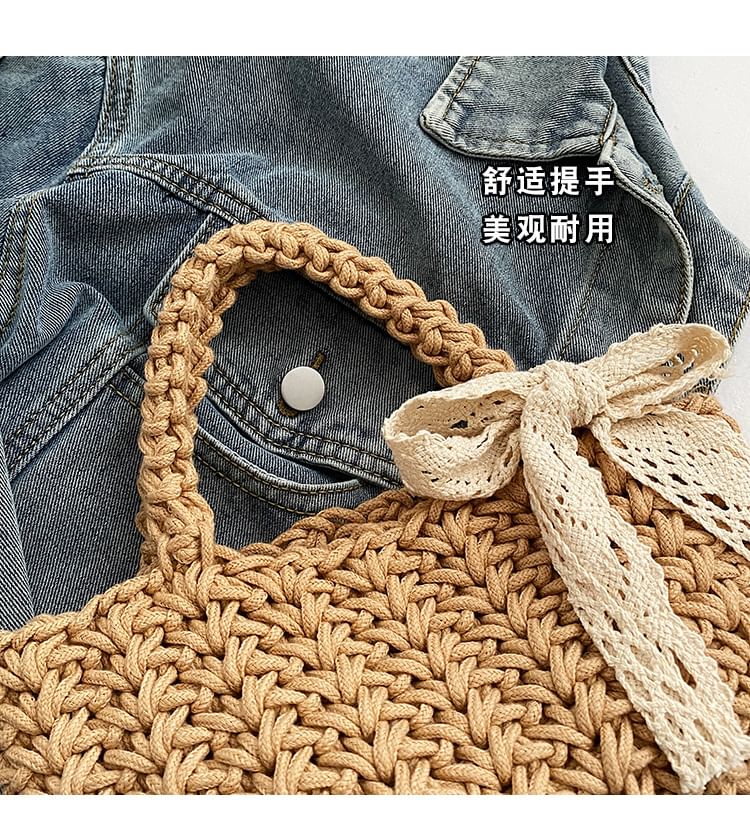 Woven Bow Bag Tote