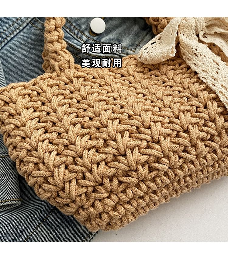 Woven Bow Bag Tote