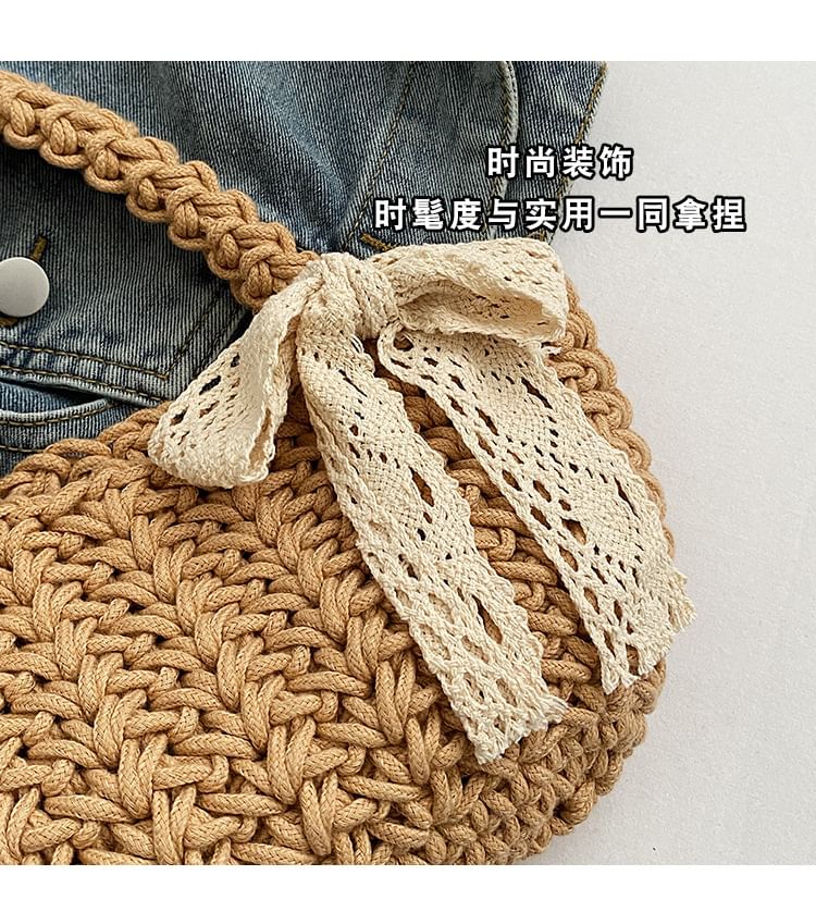 Woven Bow Bag Tote