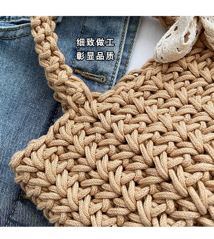 Woven Bow Bag Tote