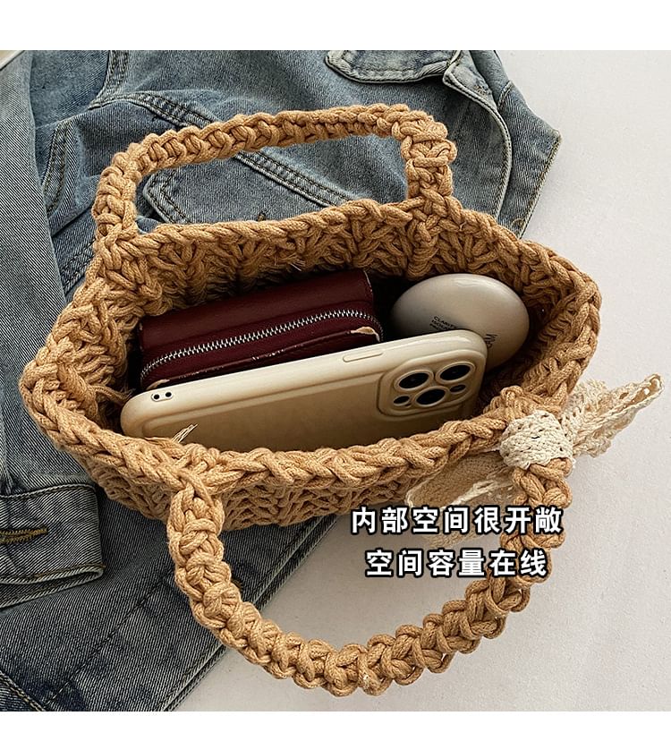 Woven Bow Bag Tote