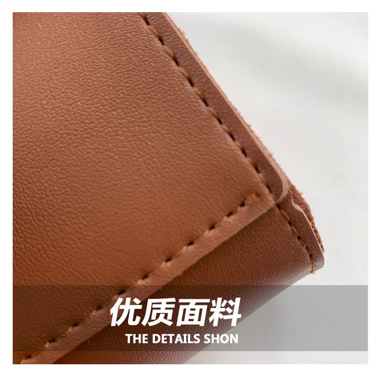 Crossbody Camera Faux Flap Leather Bag