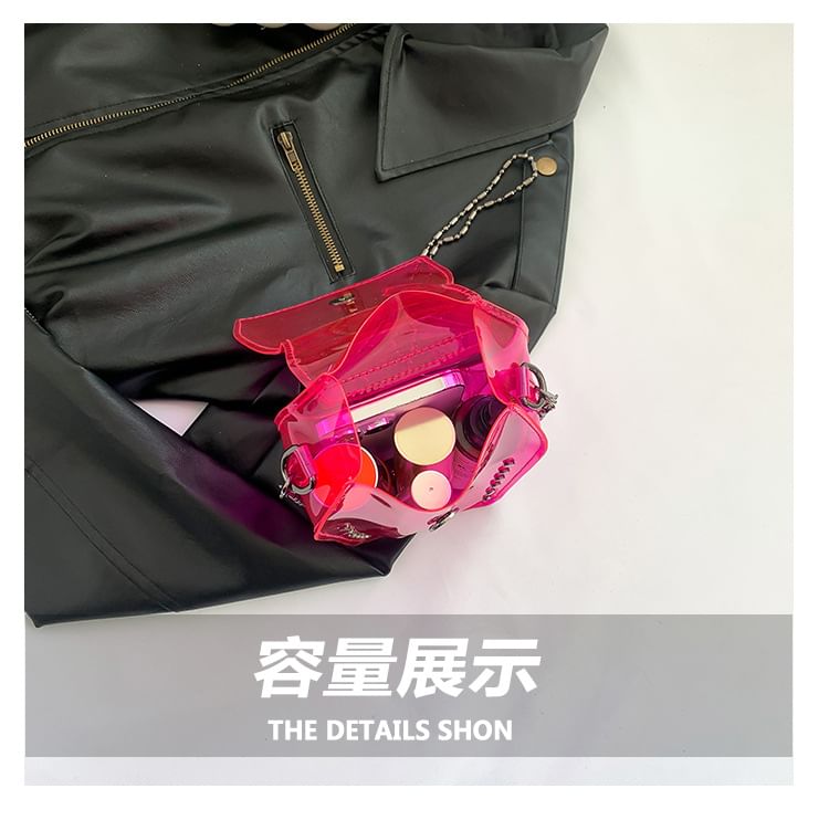 PVC Chained Studded Bag Crisscross Crossbody