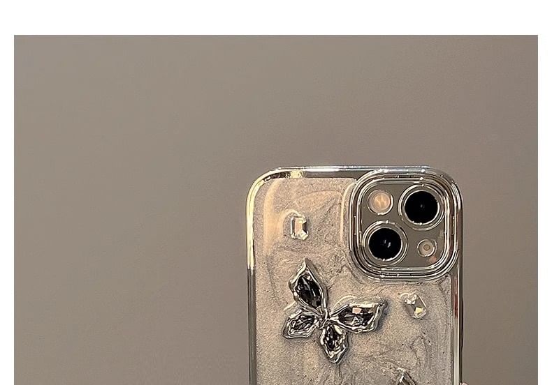 Case Phone Butterfly Rhinestone