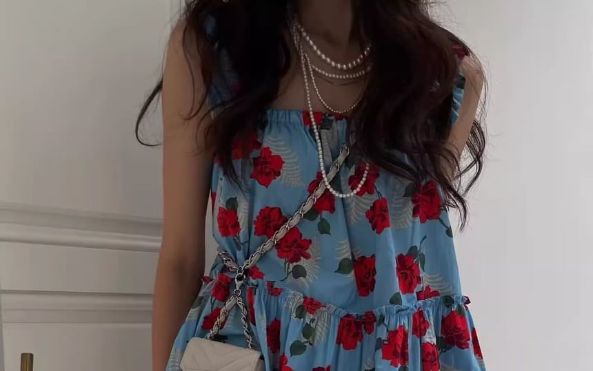 Sleeveless Mini Floral Sundress