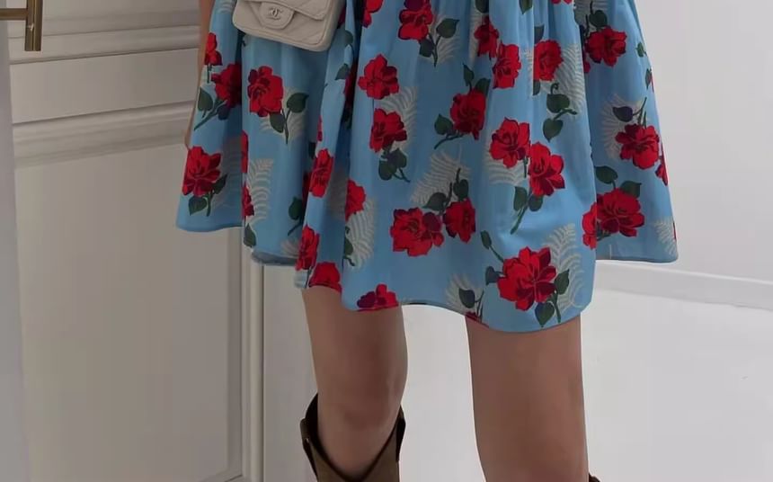 Sleeveless Mini Floral Sundress