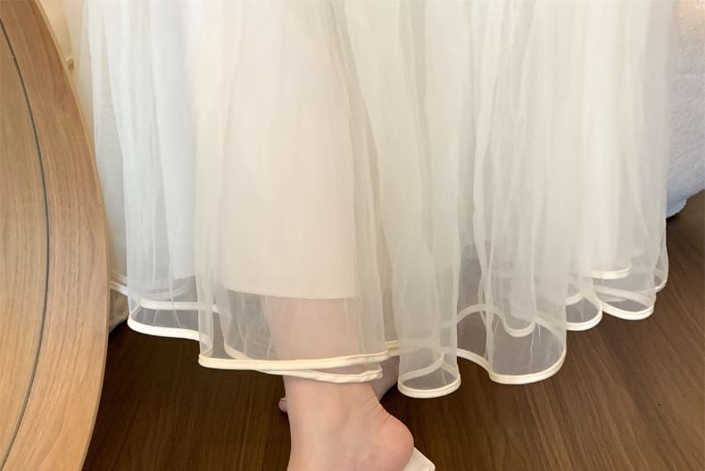 Cross Strap High Heel Slide Sandals