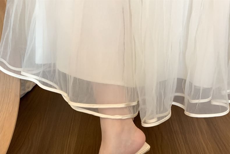 Cross Strap High Heel Slide Sandals