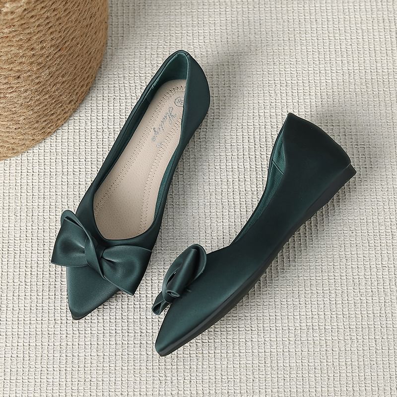 Bow Accent Plain Flats