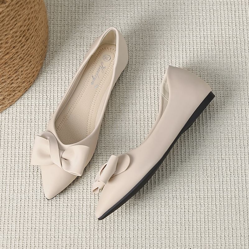 Bow Accent Plain Flats