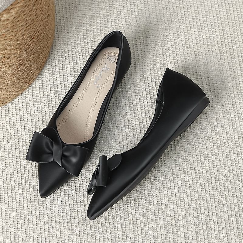 Bow Accent Plain Flats