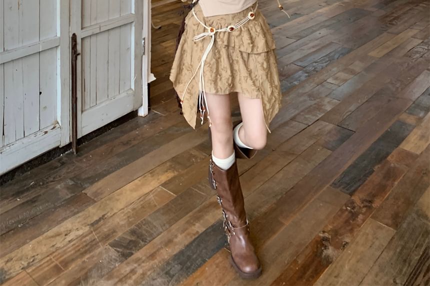 / Skirt Plain Rise Beaded Tassel Asymmetrical Detail Mid A-Line Sweater Cropped Chain Distressed Cami Mini Waist Top