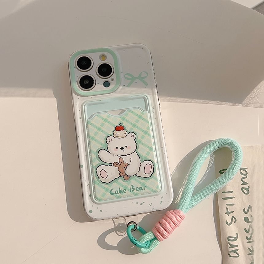 Phone Case Bear Holder Card