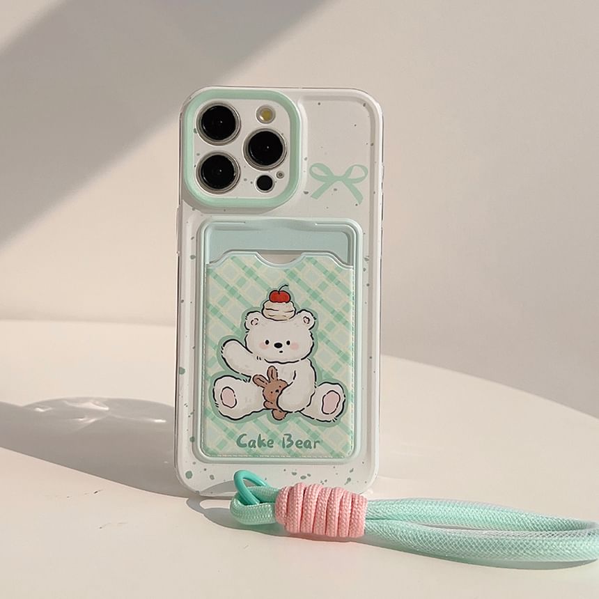 Phone Case Bear Holder Card
