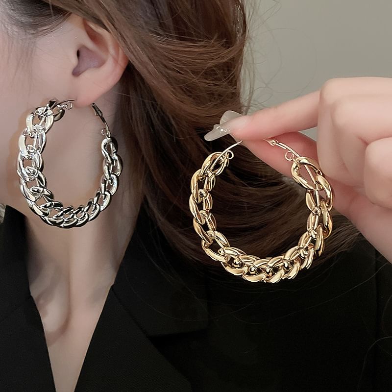 Earring Chained Hoop