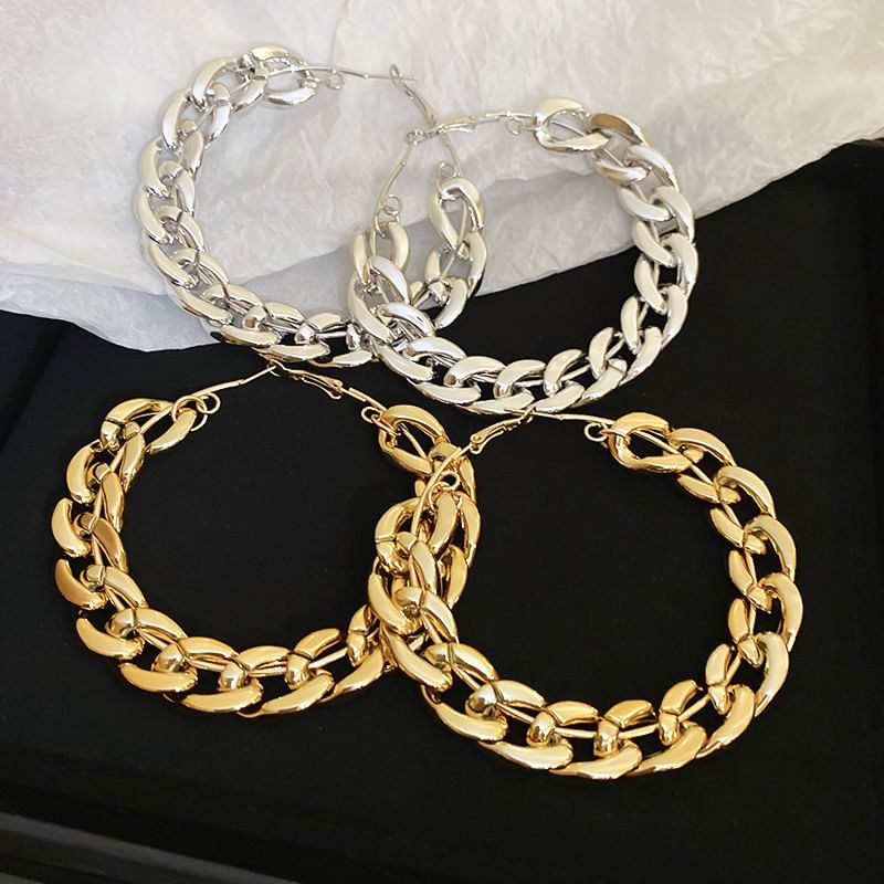Earring Chained Hoop