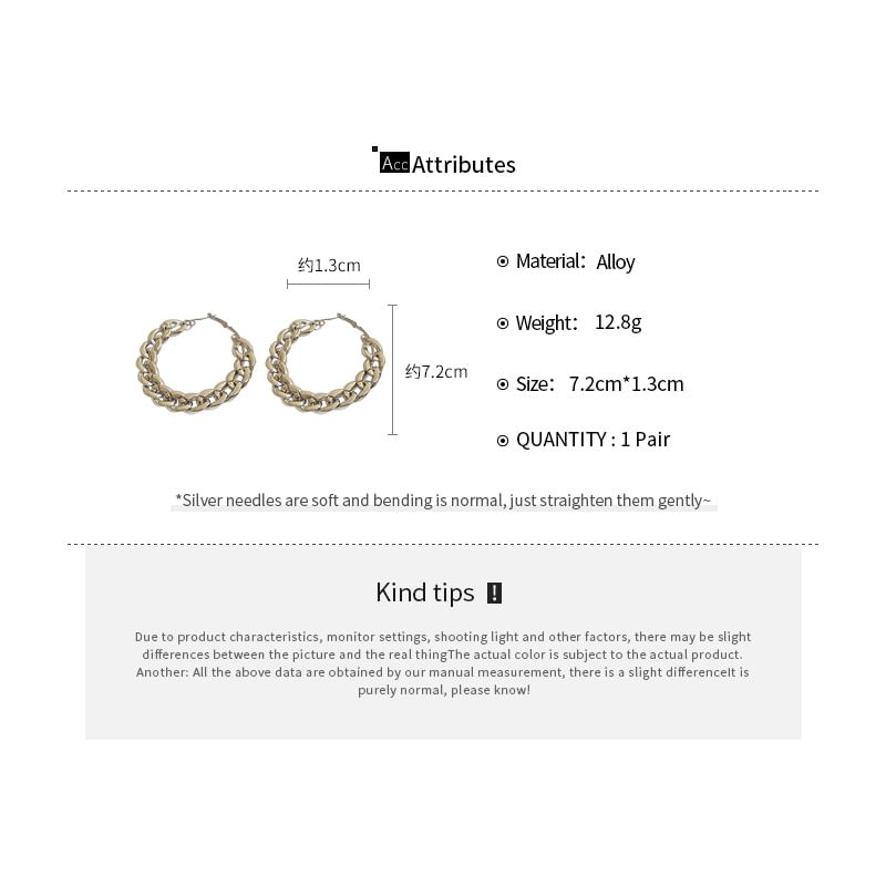 Earring Chained Hoop