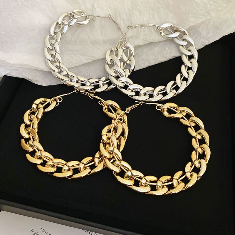 Earring Chained Hoop