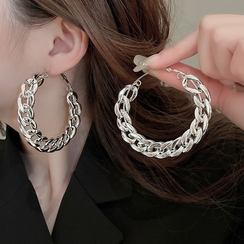 Earring Chained Hoop