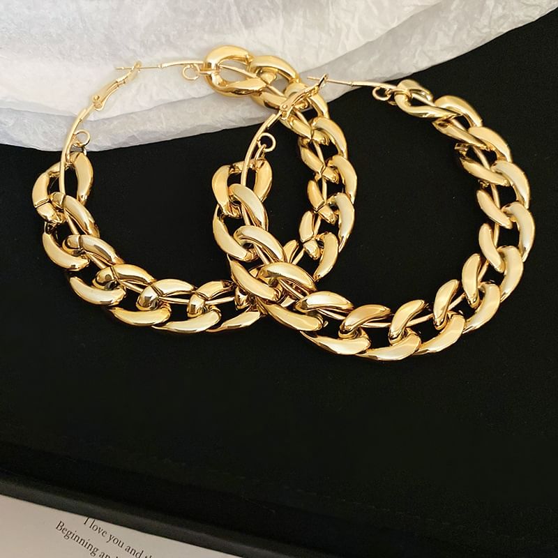 Earring Chained Hoop
