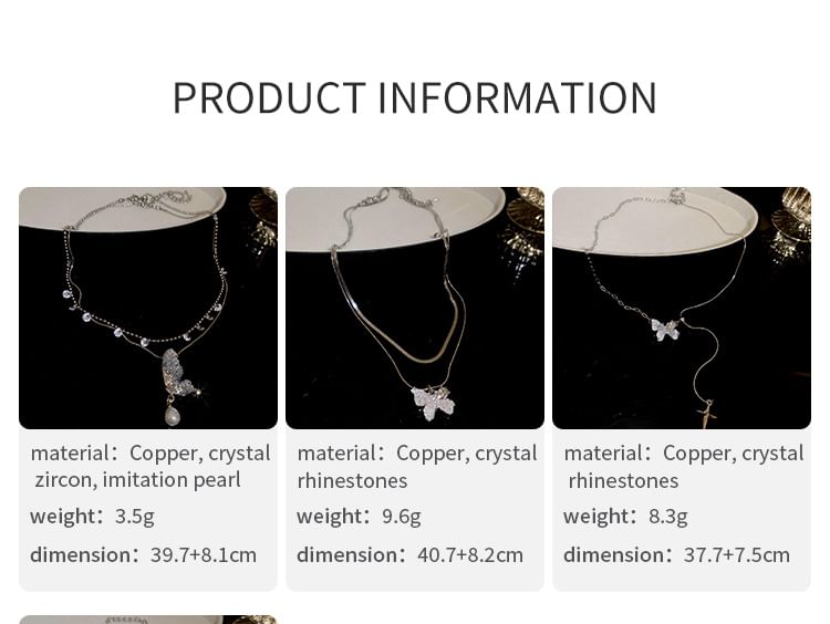 Layered Necklace Butterfly