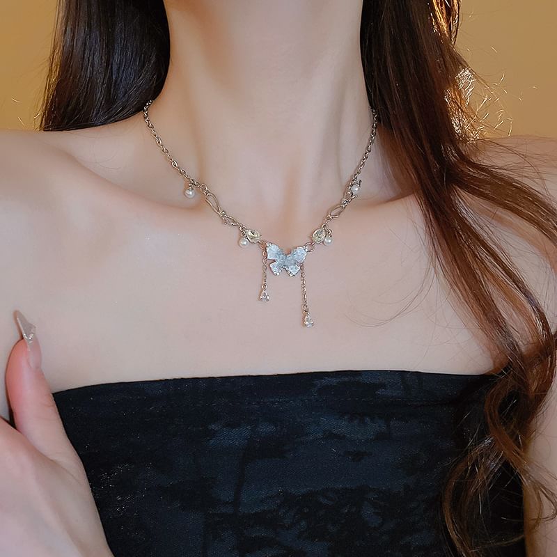 Layered Necklace Butterfly