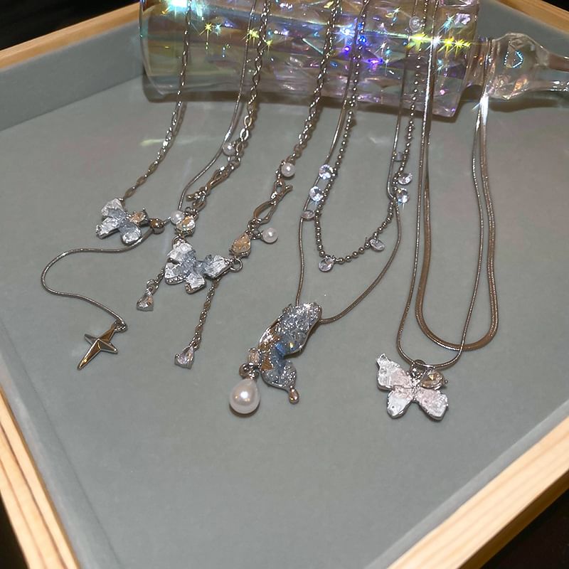 Layered Necklace Butterfly