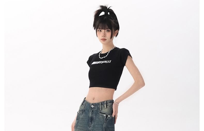 Rise Washed Denim Shorts Mid