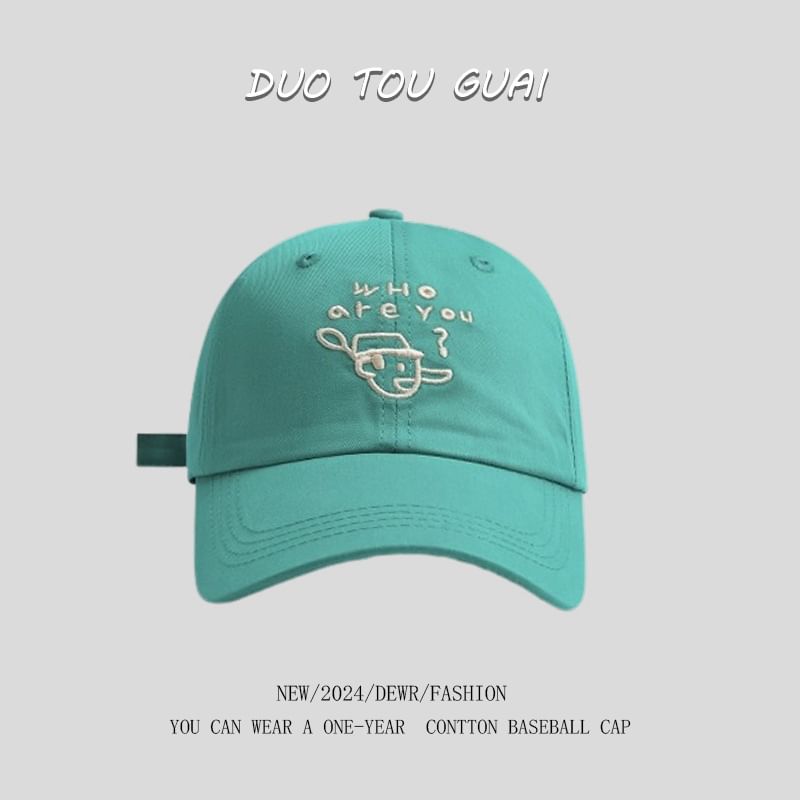Baseball Cap Cartoon Embroidered