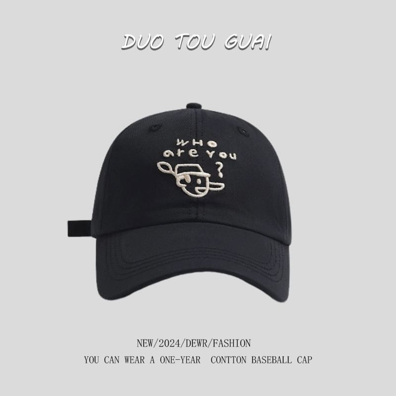 Baseball Cap Cartoon Embroidered