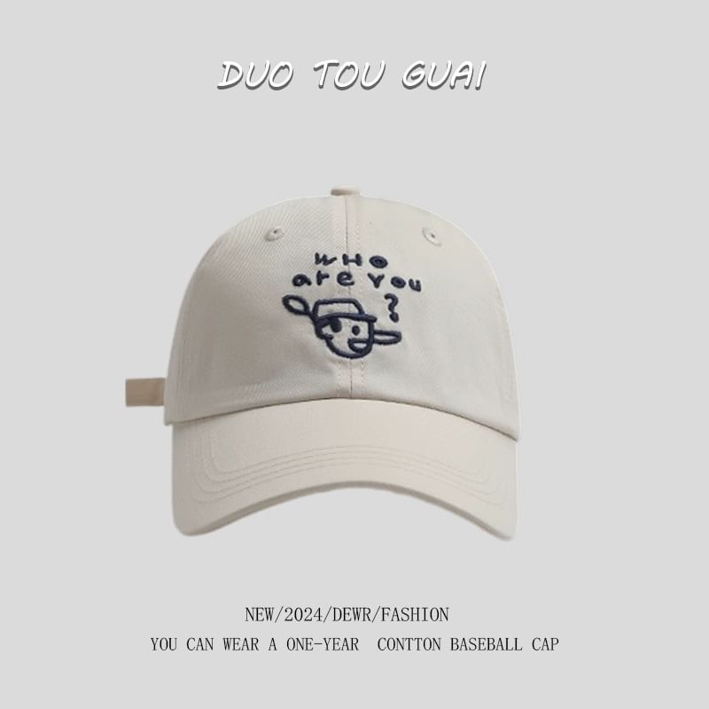 Baseball Cap Cartoon Embroidered