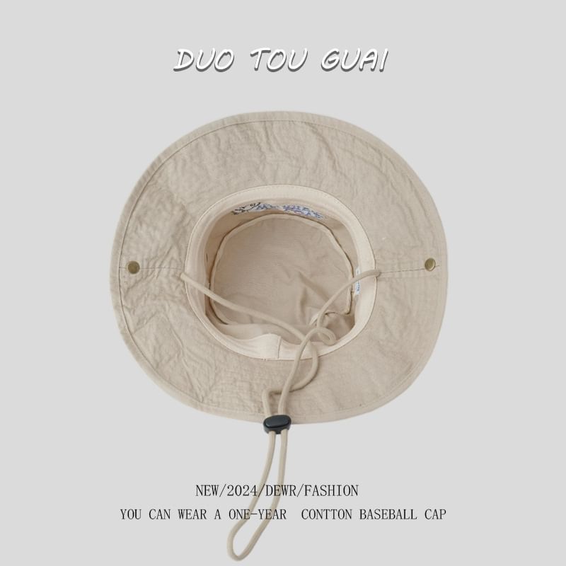 Hat Cartoon Bucket Embroidered