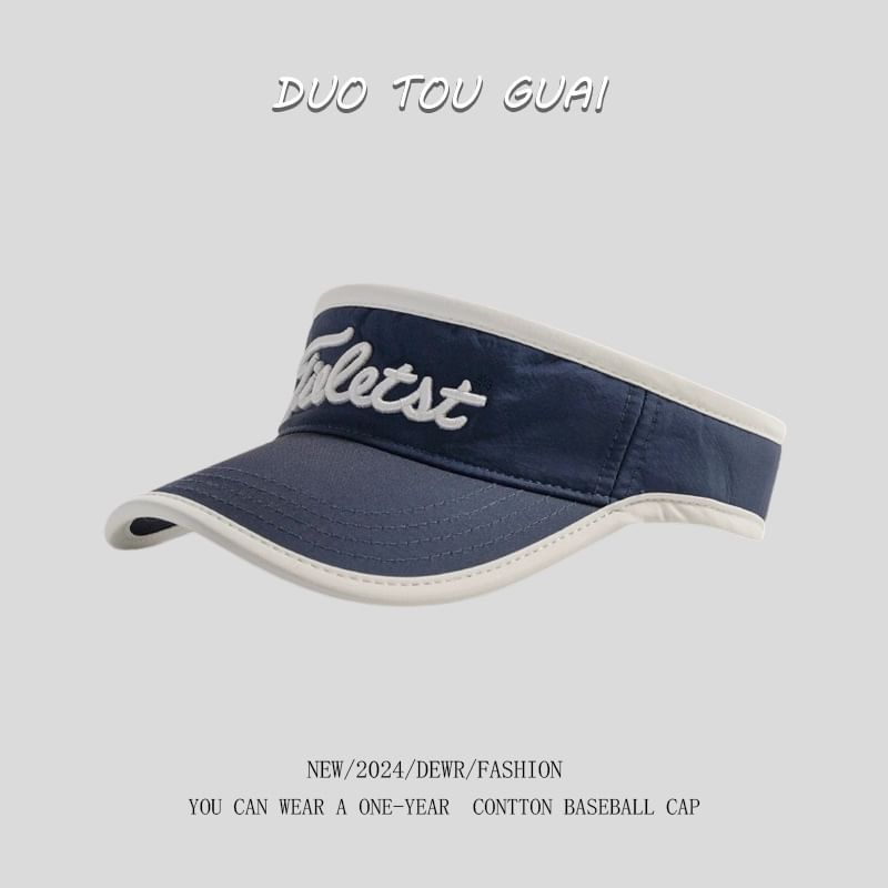 Embroidered Sun Contrast Visor Lettering Trim