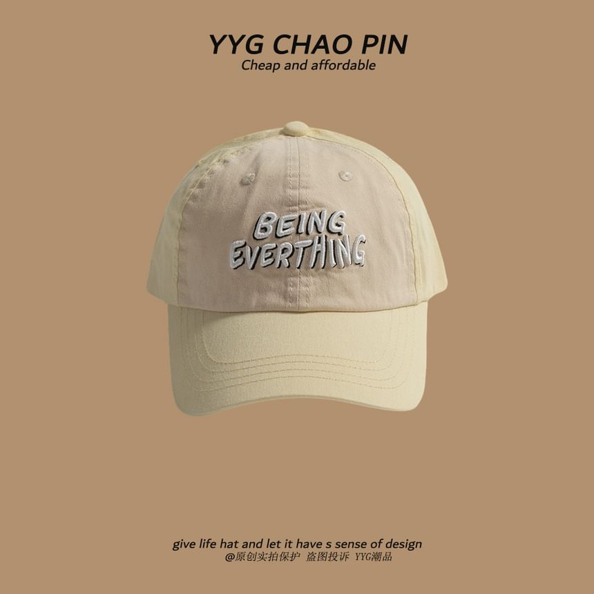 Lettering Baseball Two Embroidered Tone Cap