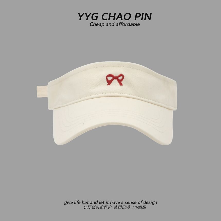 Sun Embroidered Bow Visor