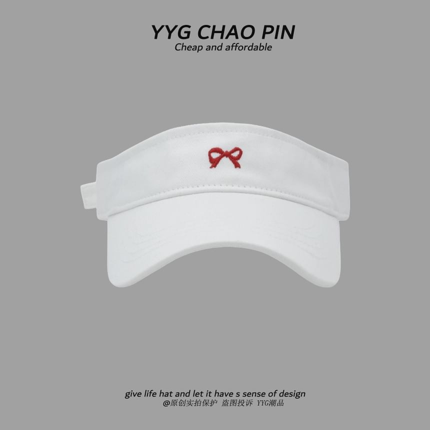 Sun Embroidered Bow Visor