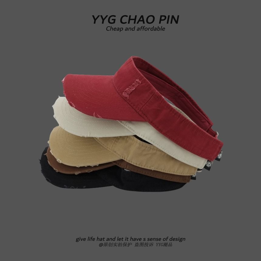 Visor Distressed Plain Sun