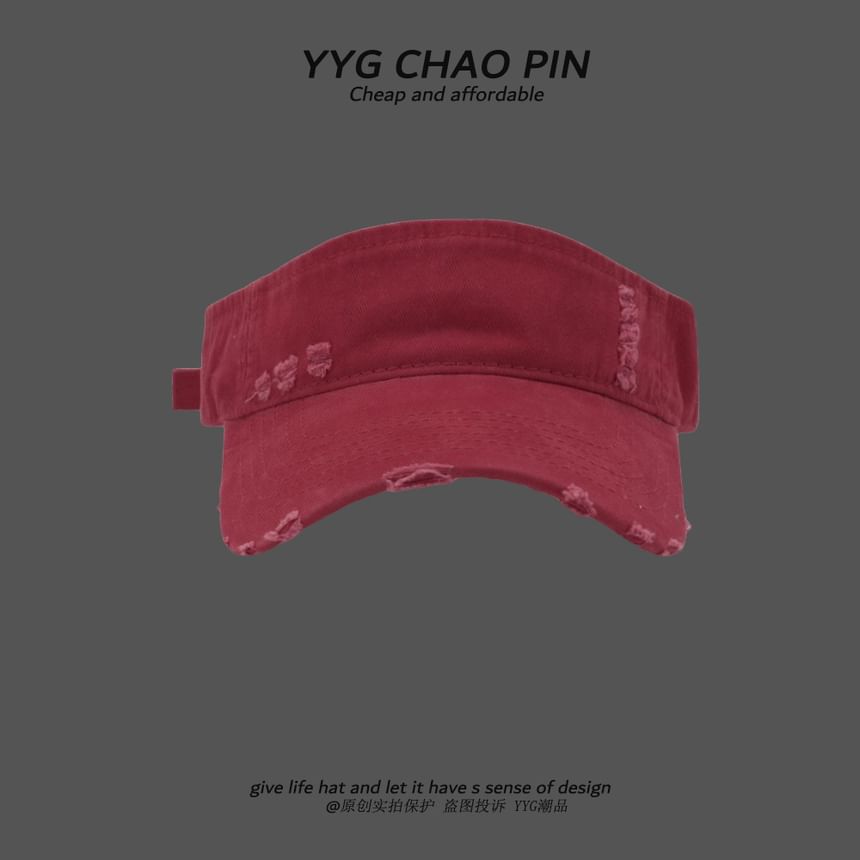 Visor Distressed Plain Sun