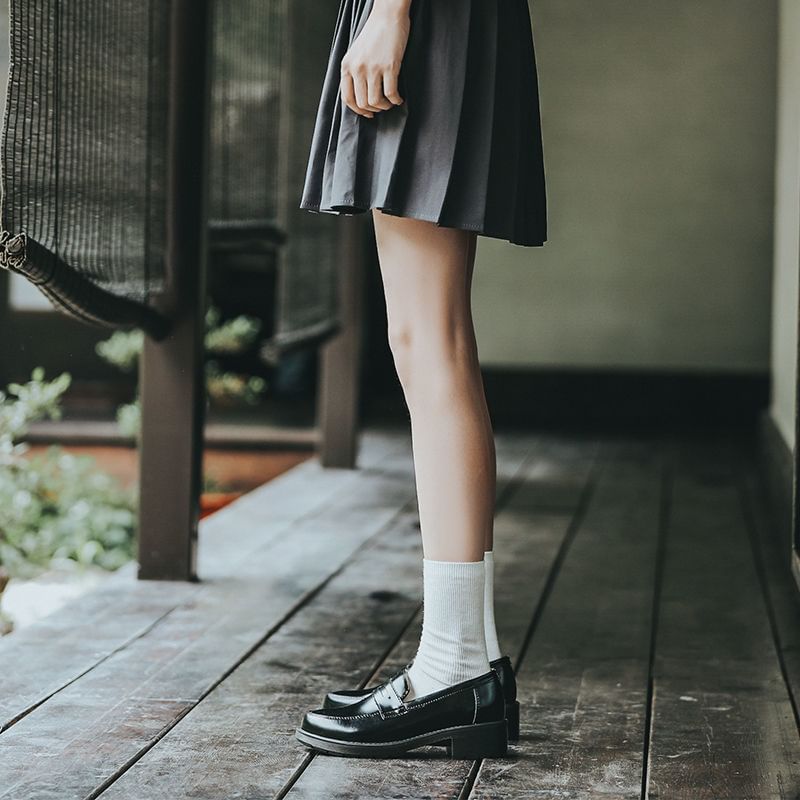 Loafers Faux Plain Leather