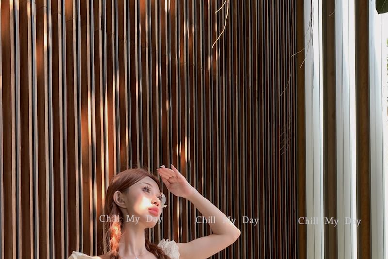 Dress Scoop Sheath Spaghetti Floral Mini Strap Neck