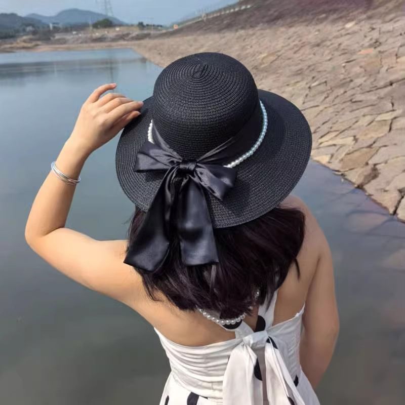 Bow Straw Hat