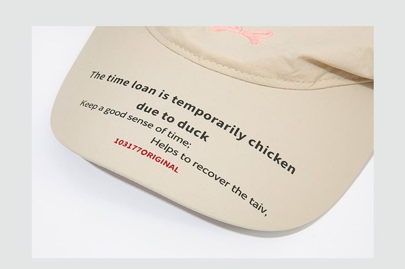 Cap Dry Quick Embroidered Bow