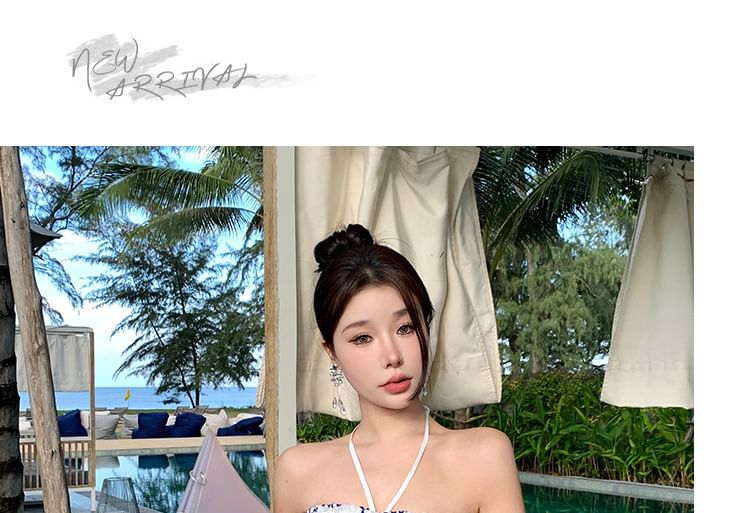 Tube Dress Ruched Mini A-Line Embroidered