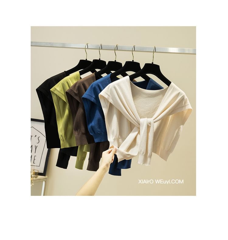 Knit Plain Shawl Knot