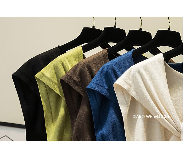 Knit Plain Shawl Knot