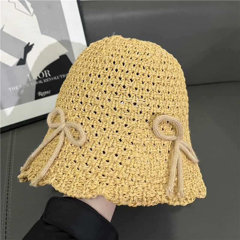 Cloche Bow Hat Knit