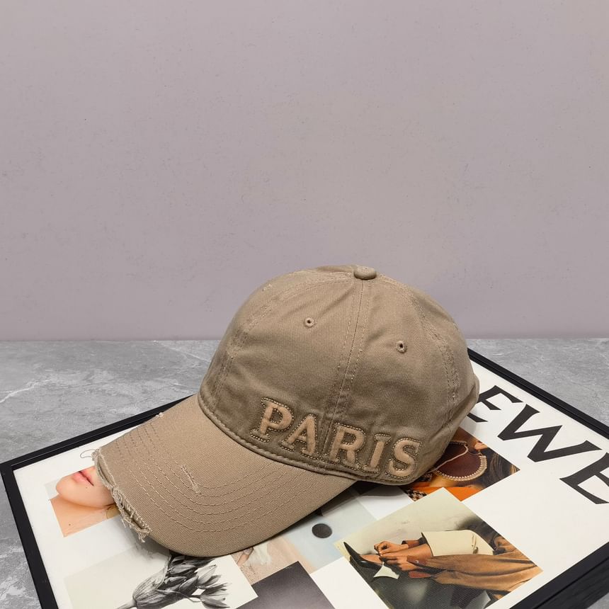 Distressed Embossed Cap Lettering Baseball